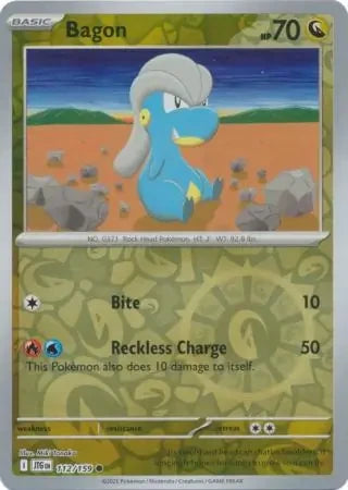 Bagon Reverse Holofoil SV09: Journey Together Common 112/159