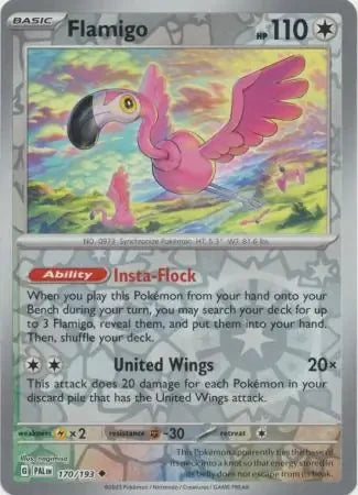Flamigo Reverse Holofoil SV02: Paldea Evolved Uncommon 170/193