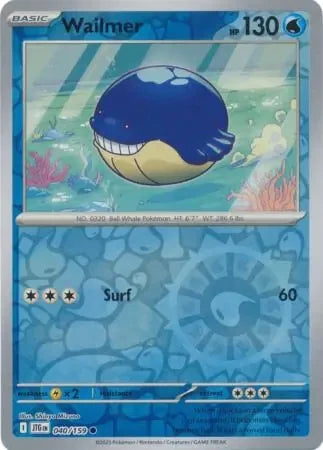 Wailmer Reverse Holofoil SV09: Journey Together Common 040/159