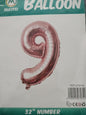 Foil Balloon-Number 9 Rosegold 32'' (4H)