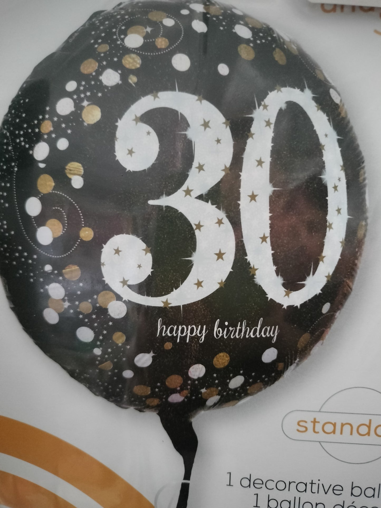 Foil Balloon- Holo Sparkling B/Day 30 18''