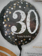 Foil Balloon- Holo Sparkling B/Day 30 18''