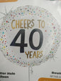 Foil Balloon-Cheers to 40 18  "