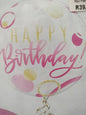 Foil Balloon-H/Bday Pink bubble 18inch