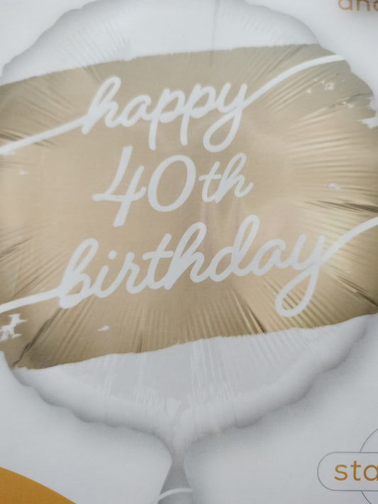 Foil Balloon-Golden Age 40 18''