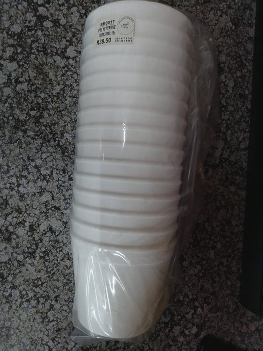 Styrofoam-500ml Tubs 15's