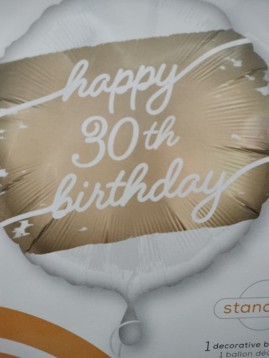 Foil Balloon- Golden Age 30 18''