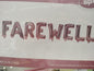 Foil Balloon- Farewell 8pce Rosegold