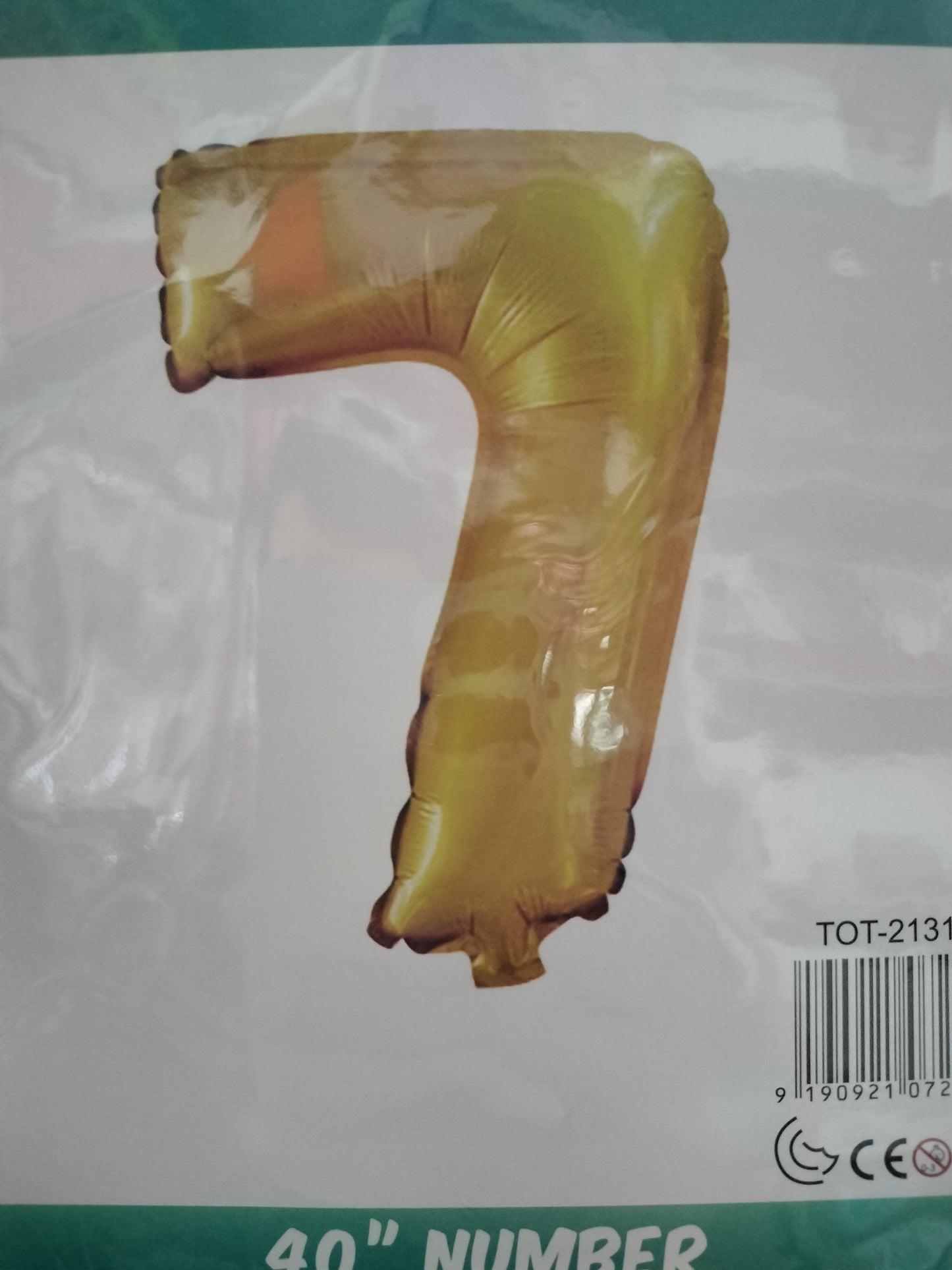 Foil Balloon-Number 7 Gold (8 helium)