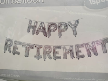 Foil Balloon-Happy Retirement 15pc