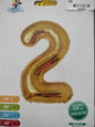 Foil Balloon-Number 2 Gold 16"