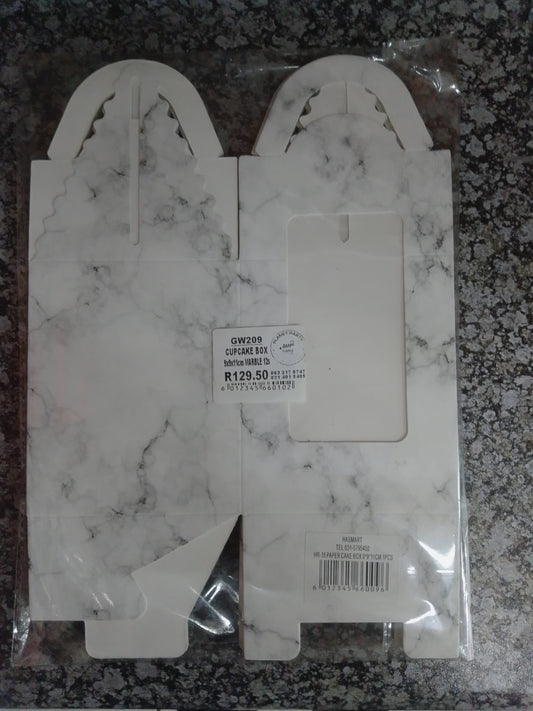 Cupcake Box-9x9x11cm 12pcs (Marble) 1s
