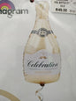 Foil-Champagne Bottle Gold 37inch (6H)