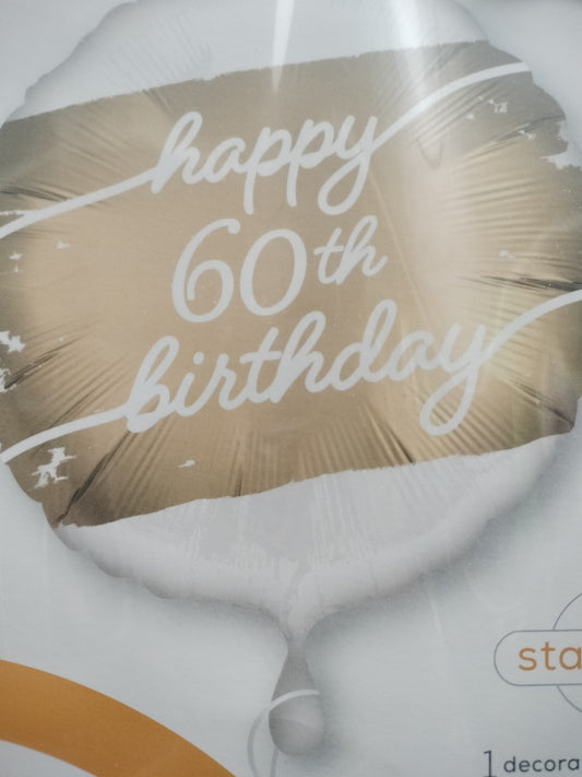 Foil Balloon-Golden Age 60 18"