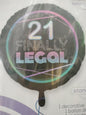 Foil Balloon-Holo Finally 21 18"
