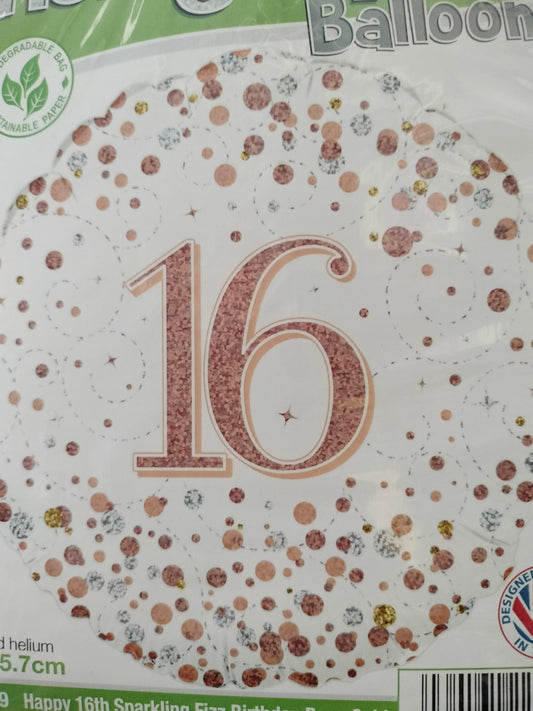 Foil Balloon-Rose Gold 16 18"