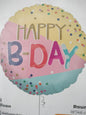 Foil Balloon-H/Bday Funky Dots 18"