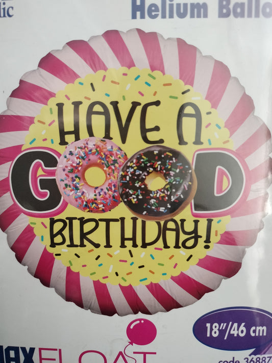 Foil Balloon-H/Bday Doughnuts 18"