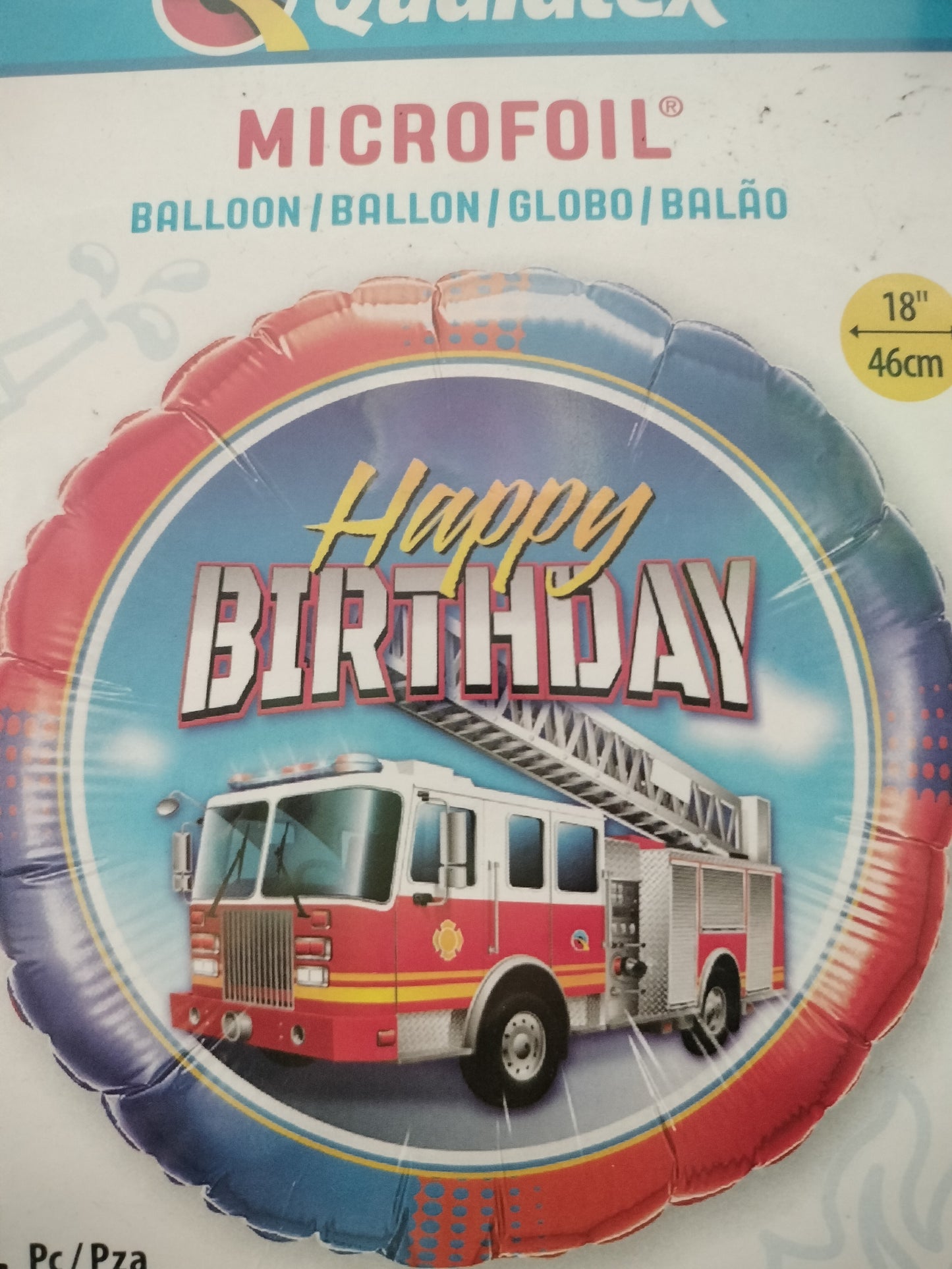 Foil Balloon-H/bday (Fire Truck)