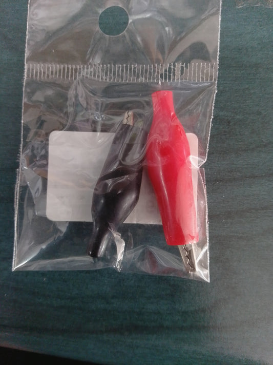 Crocodile Clip-Black/Red 2's