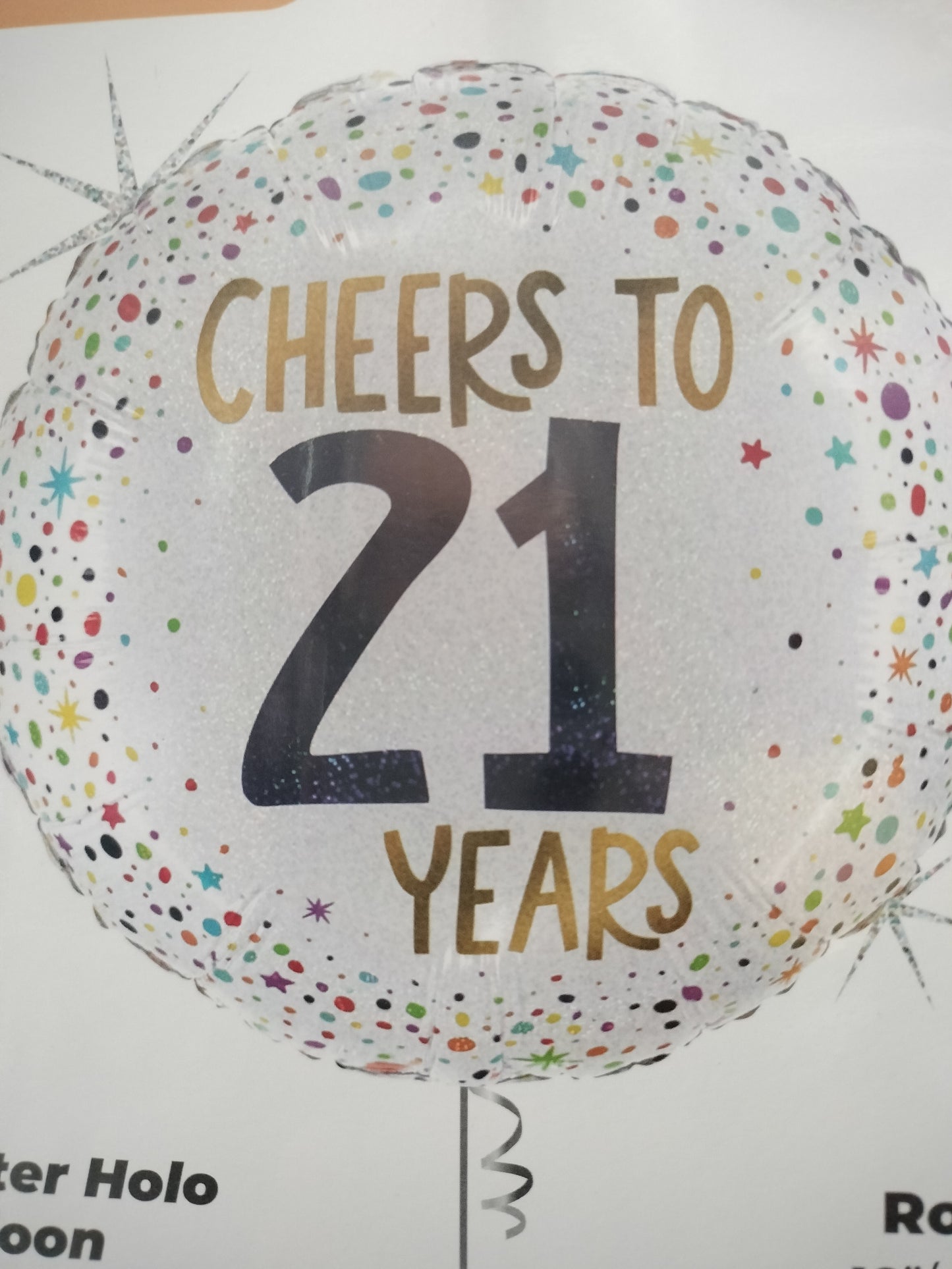 Foil Balloon-Cheers to 21 18"