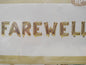 Foil Balloon- Farewell 8pce Gold