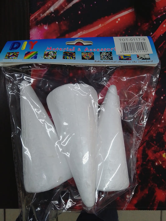 Styrofoam-Cones 10cm 3pce
