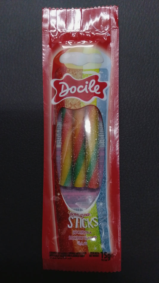 Docile-Rainbow Sour Sticks 15g