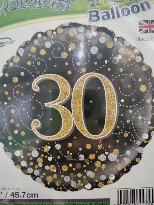 Foil Balloon- Black Fizz 30 18''