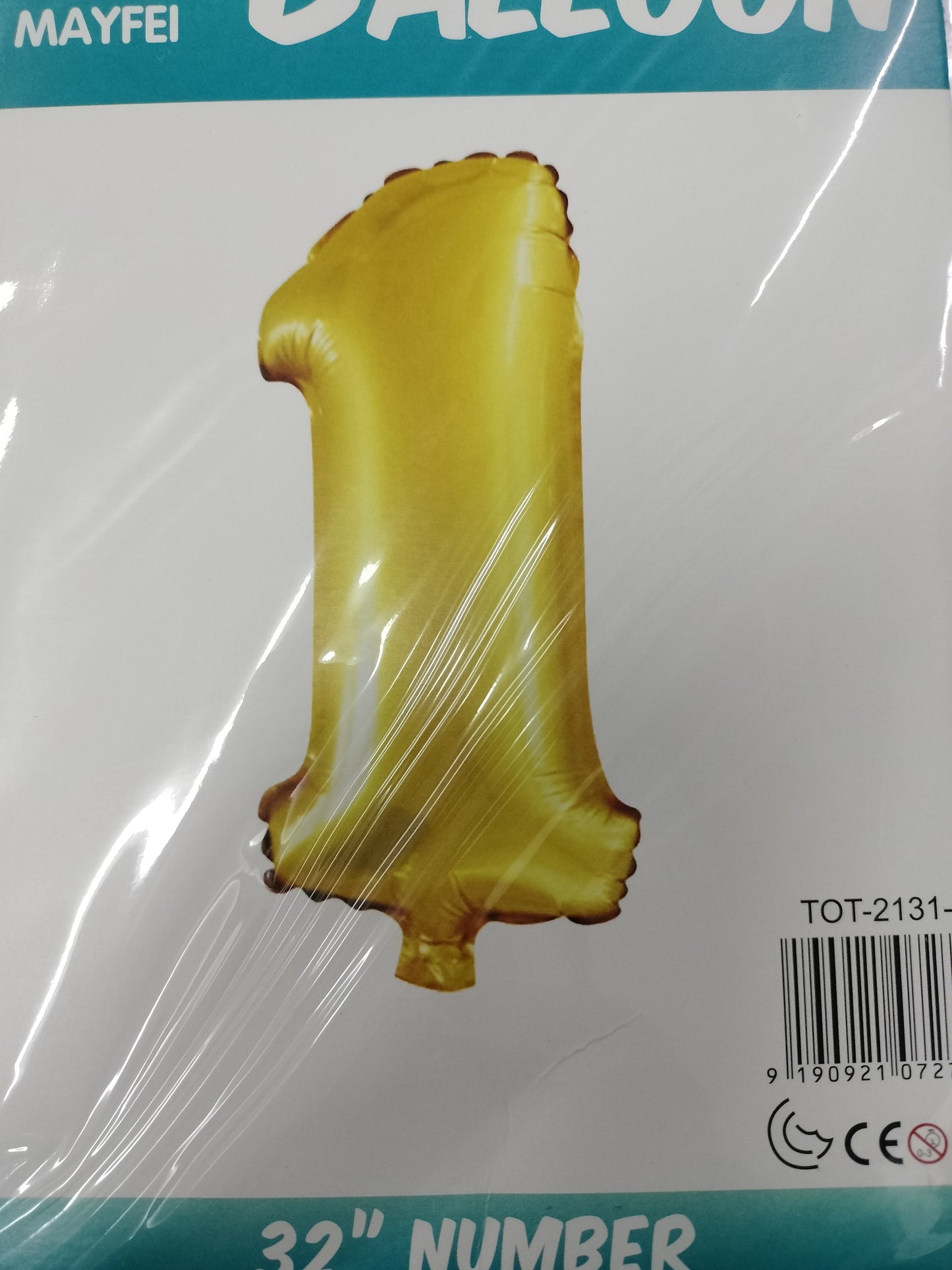 Foil Balloon-Number 1 Gold 30"