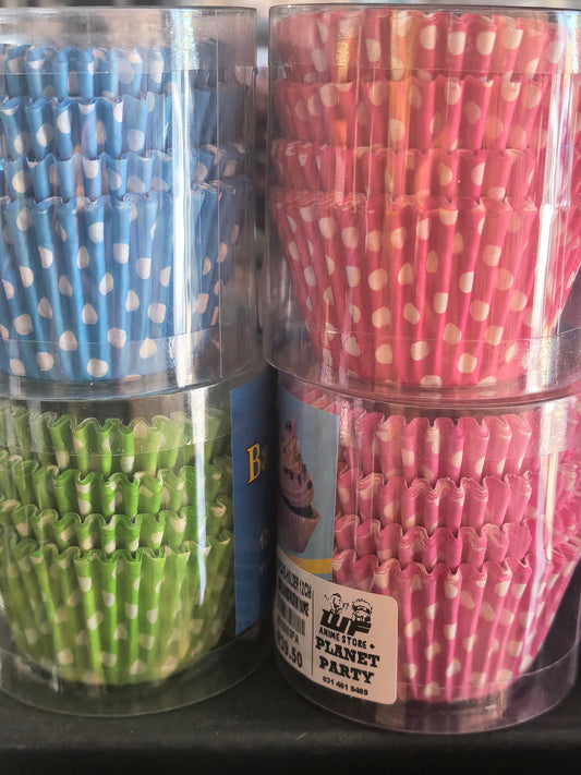 Cupcake-Holders Assorted Polka Dot Colours 12cm 100pce