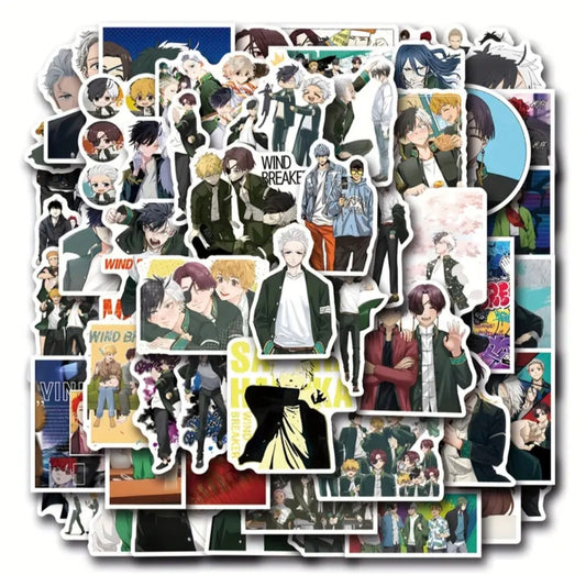 Windbreaker-Stickers 55pce