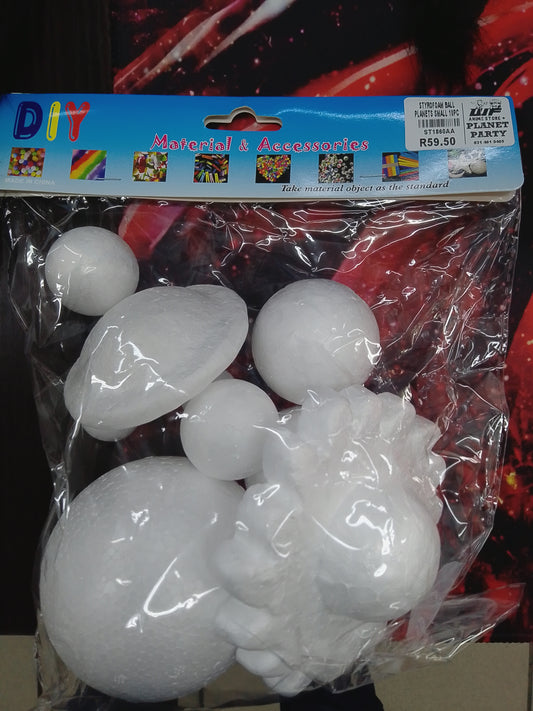 Styrofoam Ball-Planet Shaped (small) 10pce