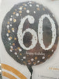 Foil Balloon-Sparkling 60th Bday 18"