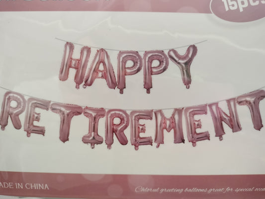Foil Balloon-Happy Retirement 15pc