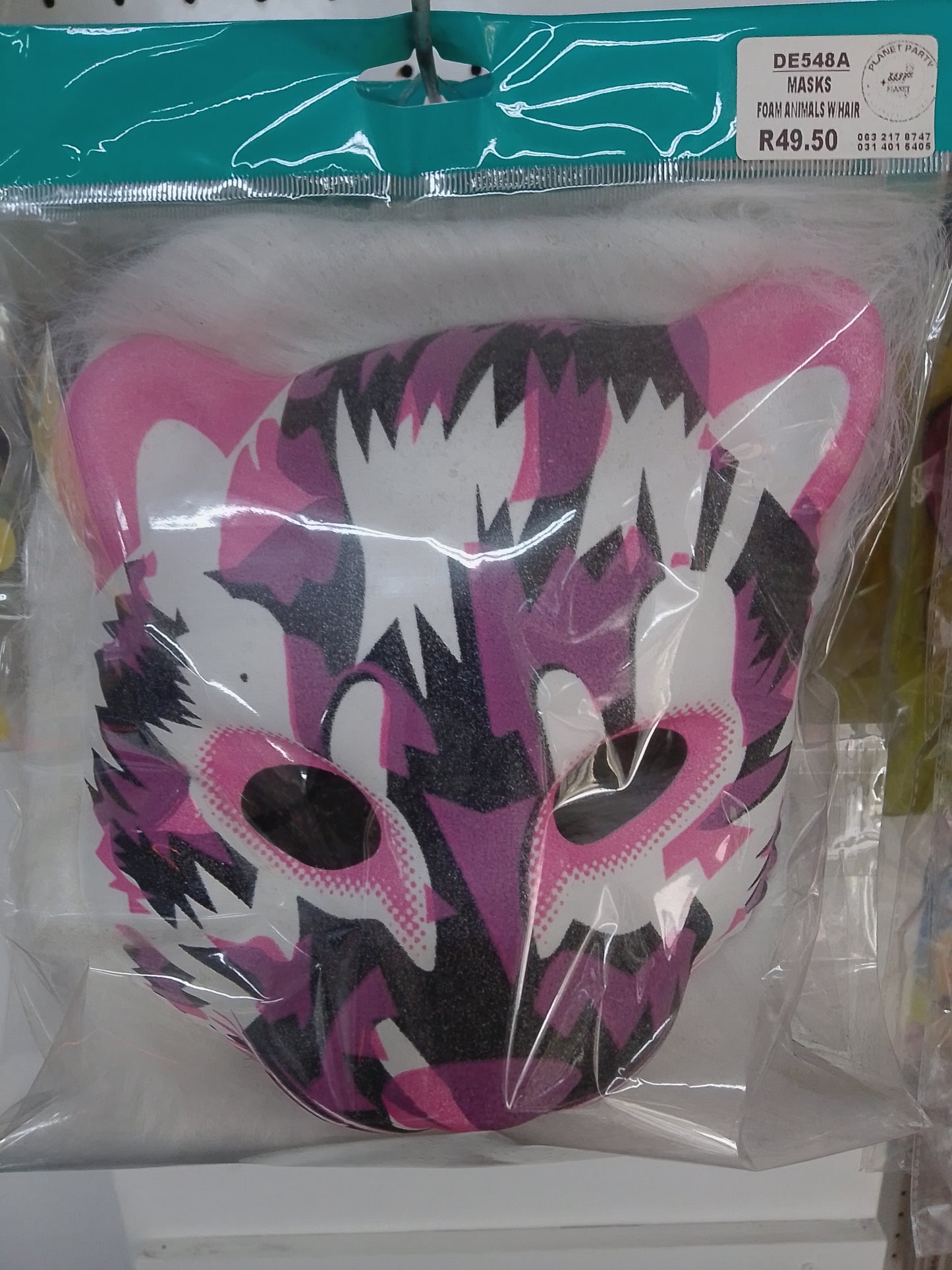 Mask-Foam w/Hair Animals Ass.