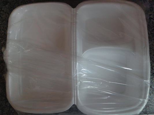 Styrofoam Container- 2 Div Shallow 10pce