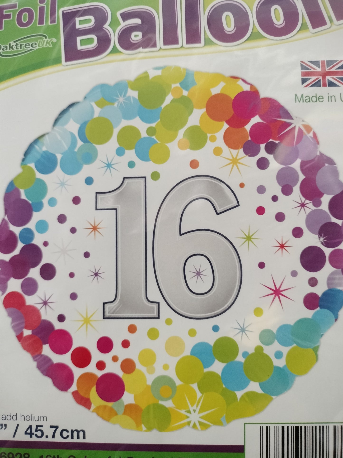 Foil Balloon-Colourful 16 18"