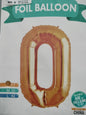 Foil Balloon-Number 0 Gold 16"